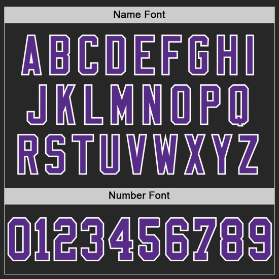 Maglia retrò personalizzata autentica da football, maglia nera, viola e bianca