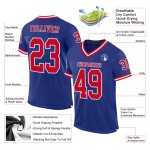 Maglia da football retrò autentica rossa e bianca personalizzata in maglia reale Maglia da football retrò autentica rossa e bianca personalizzata in maglia reale