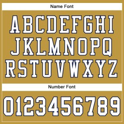 Maglia personalizzata bianco-blu navy da football americano, maglia dorata autentica Maglia personalizzata bianco-blu navy da football americano, maglia dorata autentica