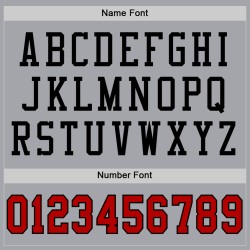 Maglia da calcio autentica personalizzata in maglia grigia, rossa e nera Maglia da calcio autentica personalizzata in maglia grigia, rossa e nera