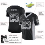 Maglia da football personalizzata Fashion Mesh Drift grigio-bianca nera Maglia da football personalizzata Fashion Mesh Drift grigio-bianca nera