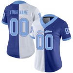 Maglia da calcio leggera personalizzata in rete blu reale e bianca, moda divisa Maglia da calcio leggera personalizzata in rete blu reale e bianca, moda divisa