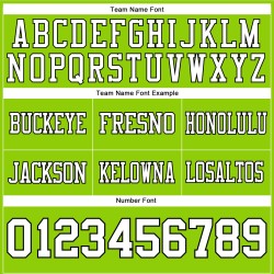 Maglia da calcio personalizzata Neon Mesh Green Autentica Bianco-Nero