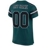 Maglia da calcio nera e bianca, maglia verde personalizzata, autentica, mezzanotte