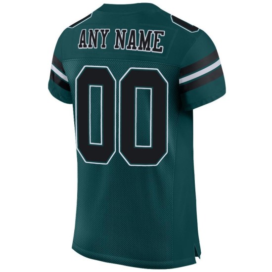 Maglia da calcio nera e bianca, maglia verde personalizzata, autentica, mezzanotte
