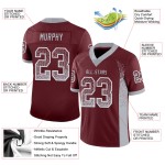 Maglia da football personalizzata Drift in maglia bordeaux grigio-bianca Maglia da football personalizzata Drift in maglia bordeaux grigio-bianca