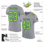 Maglia da calcio personalizzata Neon Mesh verde-grigio navy autentica Maglia da calcio personalizzata Neon Mesh verde-grigio navy autentica