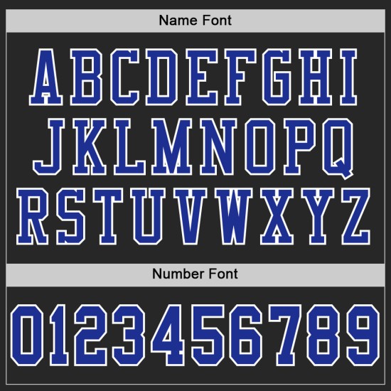 Maglia da calcio autentica personalizzata Royal-White Black