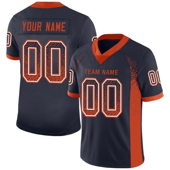 Maglia da football personalizzata arancione-bianca Drift Fashion Mesh Navy Maglia da football personalizzata arancione-bianca Drift Fashion Mesh Navy