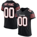 Maglia da football autentica personalizzata bianco-scarlatto in rete nera Maglia da football autentica personalizzata bianco-scarlatto in rete nera