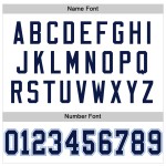 Maglia da football americano personalizzata blu navy-chiaro, retrò, bianca Maglia da football americano personalizzata blu navy-chiaro, retrò, bianca