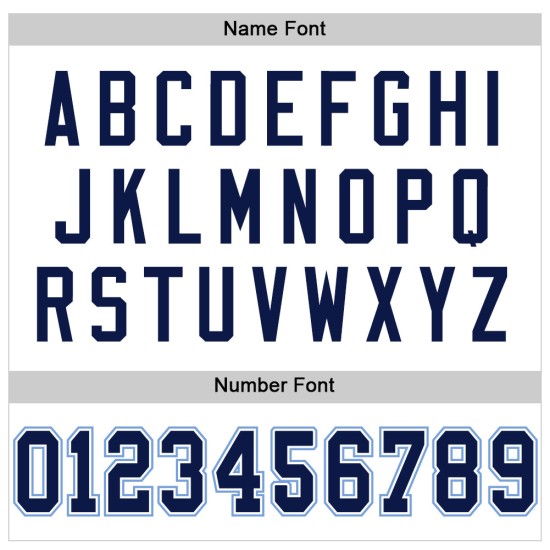 Maglia da football americano personalizzata blu navy-chiaro, retrò, bianca Maglia da football americano personalizzata blu navy-chiaro, retrò, bianca