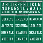 Maglia da football bianca personalizzata Kelly Green Authentic Mesh Maglia da football bianca personalizzata Kelly Green Authentic Mesh