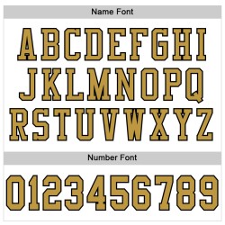 Maglia da football personalizzata in maglia autentica bianca antica, oro e nero Maglia da football personalizzata in maglia autentica bianca antica, oro e nero