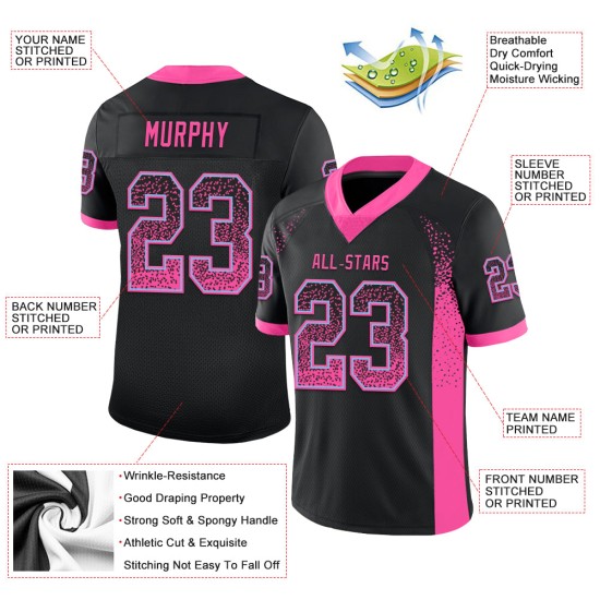 Maglia da calcio personalizzata Drift Mesh blu, nera, moda rosa chiaro Maglia da calcio personalizzata Drift Mesh blu, nera, moda rosa chiaro