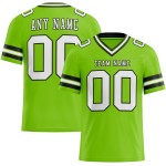 Maglia da calcio personalizzata Neon Mesh Green Autentica Bianco-Nero Maglia da calcio personalizzata Neon Mesh Green Autentica Bianco-Nero