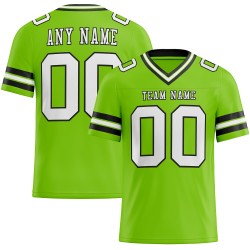 Maglia da calcio personalizzata Neon Mesh Green Autentica Bianco-Nero