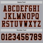 Maglia da calcio personalizzata autentica nera-arancione grigia Maglia da calcio personalizzata autentica nera-arancione grigia
