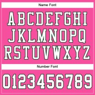 Maglia da calcio autentica personalizzata rosa, bianca e verde Maglia da calcio autentica personalizzata rosa, bianca e verde