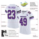 Maglia da calcio viola antica autentica personalizzata in maglia bianca e oro Maglia da calcio viola antica autentica personalizzata in maglia bianca e oro