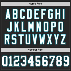 Maglia da football americano personalizzata, autentica, in maglia bianca e verde acqua, stile retrò e nera