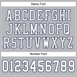 Maglia da football autentica bianca-blu navy personalizzata in maglia grigia Maglia da football autentica bianca-blu navy personalizzata in maglia grigia