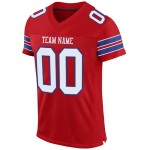 Maglia da calcio autentica bianca-blu in mesh rossa personalizzata