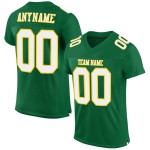 Maglia personalizzata Football Green Kelly in maglia autentica bianca e oro Maglia personalizzata Football Green Kelly in maglia autentica bianca e oro