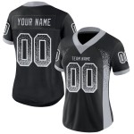 Maglia da football personalizzata Fashion Mesh Drift grigio-bianca nera Maglia da football personalizzata Fashion Mesh Drift grigio-bianca nera