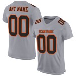 Maglia da calcio personalizzata autentica nera-arancione grigia Maglia da calcio personalizzata autentica nera-arancione grigia