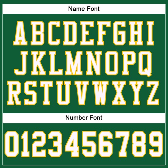Maglia personalizzata Football Green Kelly in maglia autentica bianca e oro Maglia personalizzata Football Green Kelly in maglia autentica bianca e oro
