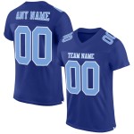 Maglia da calcio personalizzata autentica blu-bianca leggera in mesh