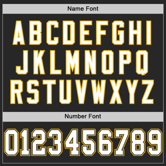 Maglia da football personalizzata in maglia bianca e oro, retrò, nera, autentica Maglia da football personalizzata in maglia bianca e oro, retrò, nera, autentica