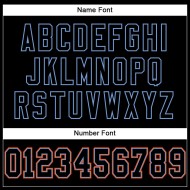 Maglia da calcio nera-arancio personalizzata, autentica, in mesh nera