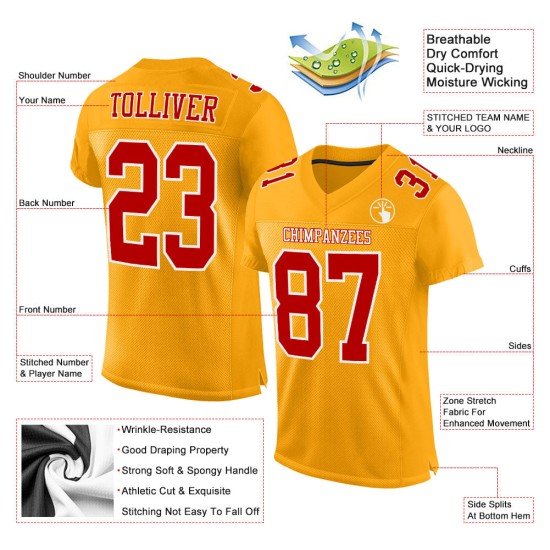Maglia da calcio autentica personalizzata in maglia rossa e bianca Maglia da calcio autentica personalizzata in maglia rossa e bianca