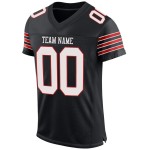 Maglia da football autentica personalizzata bianco-scarlatto in rete nera Maglia da football autentica personalizzata bianco-scarlatto in rete nera