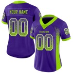 Maglia da football Neon Mesh personalizzata Drift Fashion Viola Verde-Bianco Maglia da football Neon Mesh personalizzata Drift Fashion Viola Verde-Bianco