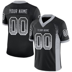 Maglia da football personalizzata Fashion Mesh Drift grigio-bianca nera