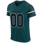 Maglia da calcio nera e bianca, maglia verde personalizzata, autentica, mezzanotte