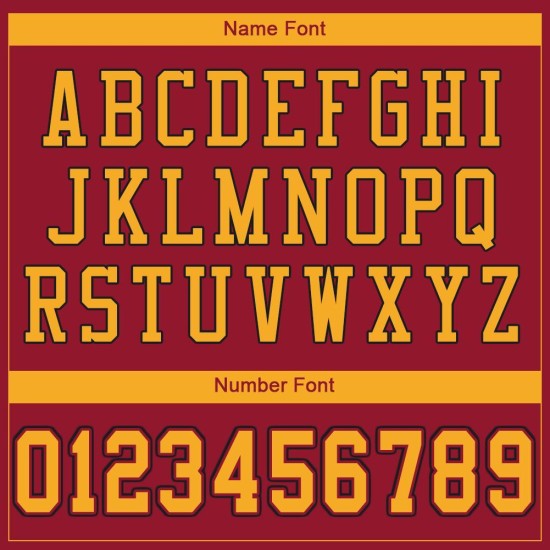 Maglia da football Cardinal personalizzata autentica in maglia oro-nera Maglia da football Cardinal personalizzata autentica in maglia oro-nera