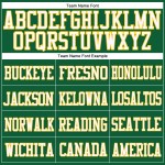 Maglia personalizzata Football Green Kelly in maglia autentica bianca e oro Maglia personalizzata Football Green Kelly in maglia autentica bianca e oro