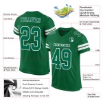 Maglia da football bianca personalizzata Kelly Green Authentic Mesh Maglia da football bianca personalizzata Kelly Green Authentic Mesh