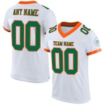 Maglia da football Kelly autentica personalizzata, bianca, verde-arancione Maglia da football Kelly autentica personalizzata, bianca, verde-arancione