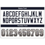Maglia da football personalizzata Drift blu navy-old fashion, bianca e oro Maglia da football personalizzata Drift blu navy-old fashion, bianca e oro