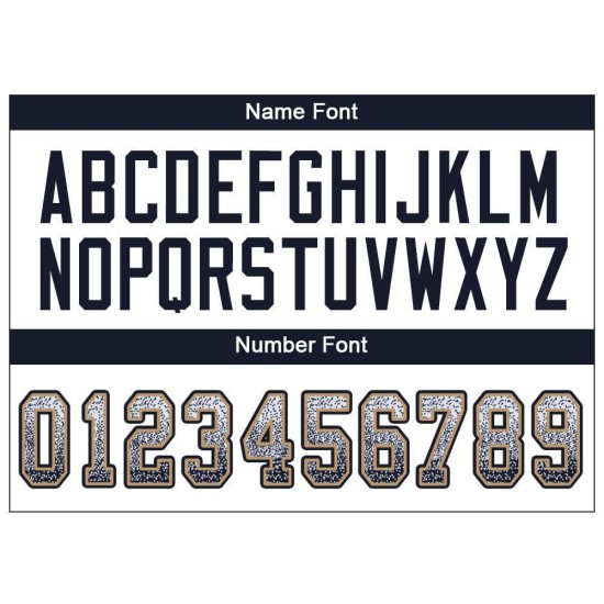 Maglia da football personalizzata Drift blu navy-old fashion, bianca e oro Maglia da football personalizzata Drift blu navy-old fashion, bianca e oro