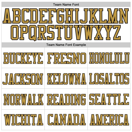 Maglia da football personalizzata in maglia autentica bianca antica, oro e nero