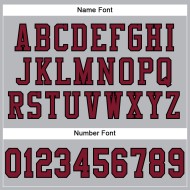 Maglia da calcio autentica personalizzata grigia in maglia cremisi-nera