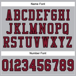 Maglia da calcio autentica personalizzata grigia in maglia cremisi-nera Maglia da calcio autentica personalizzata grigia in maglia cremisi-nera