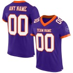 Maglia da calcio autentica personalizzata in maglia viola-arancione bianca Maglia da calcio autentica personalizzata in maglia viola-arancione bianca