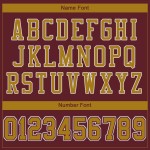 Maglia autentica bordeaux oro-bianca da football americano vintage personalizzata Maglia autentica bordeaux oro-bianca da football americano vintage personalizzata
